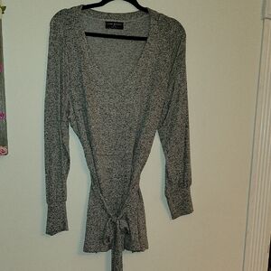 Lane Bryant Gray V-Neck Sweater